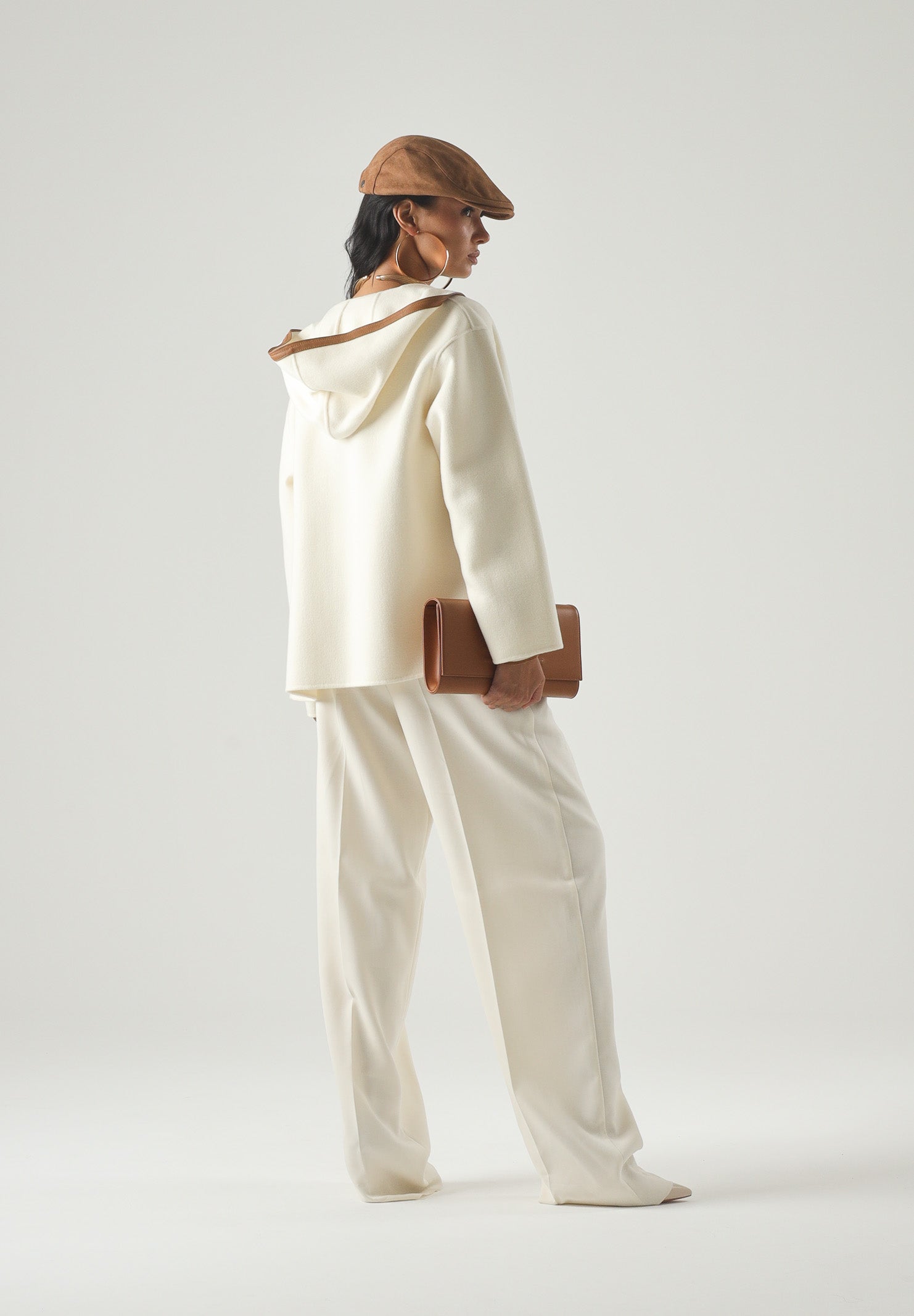 MAX MARA Cappotto MSTCOMICA con cappuccio in lana cachemire bianco, da donna<BR/> 2626086051600 003 MAX MARA 