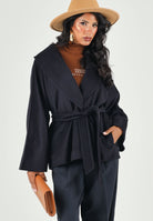 MAX MARA Cappotto MSTABISSI in pura lana con cintura blu, donna. 2626086081600 010 MAX MARA 