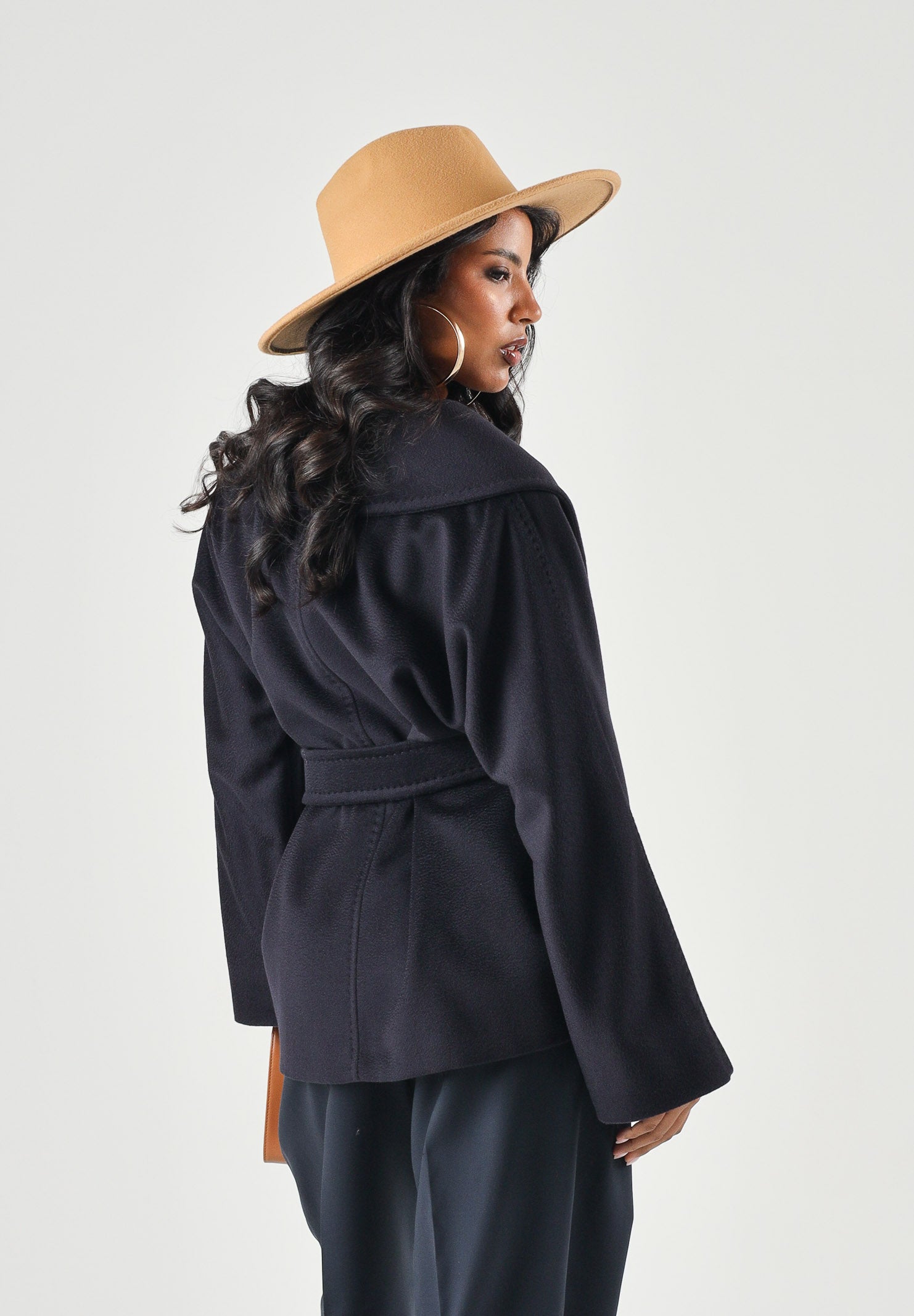 MAX MARA Cappotto MSTABISSI in pura lana blu, da donna con cintura in vita e linea femminile. 2626086081600 010 MAX MARA 