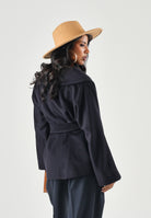 MAX MARA Cappotto MSTABISSI in pura lana blu, da donna con cintura in vita e linea femminile. 2626086081600 010 MAX MARA 