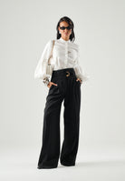 MAX MARA  Pantalone MSTSERIO a vita alta nero da donna <BR/> 2626136021600 010 MAX MARA 