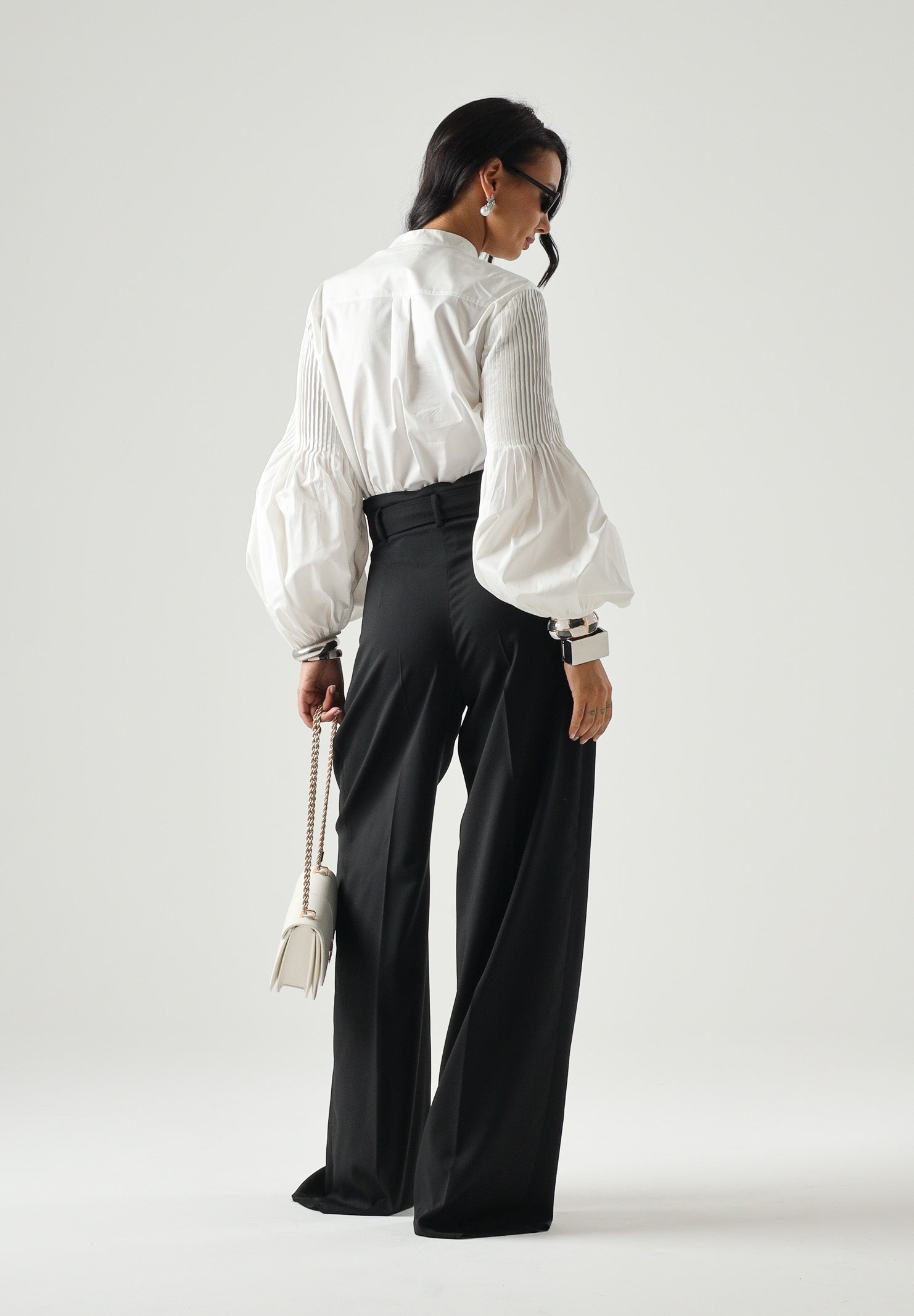 MAX MARA  Pantalone MSTSERIO a vita alta nero da donna <BR/> 2626136021600 010 MAX MARA 