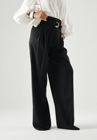 MAX MARA  Pantalone MSTSERIO a vita alta nero da donna <BR/> 2626136021600 010 MAX MARA 