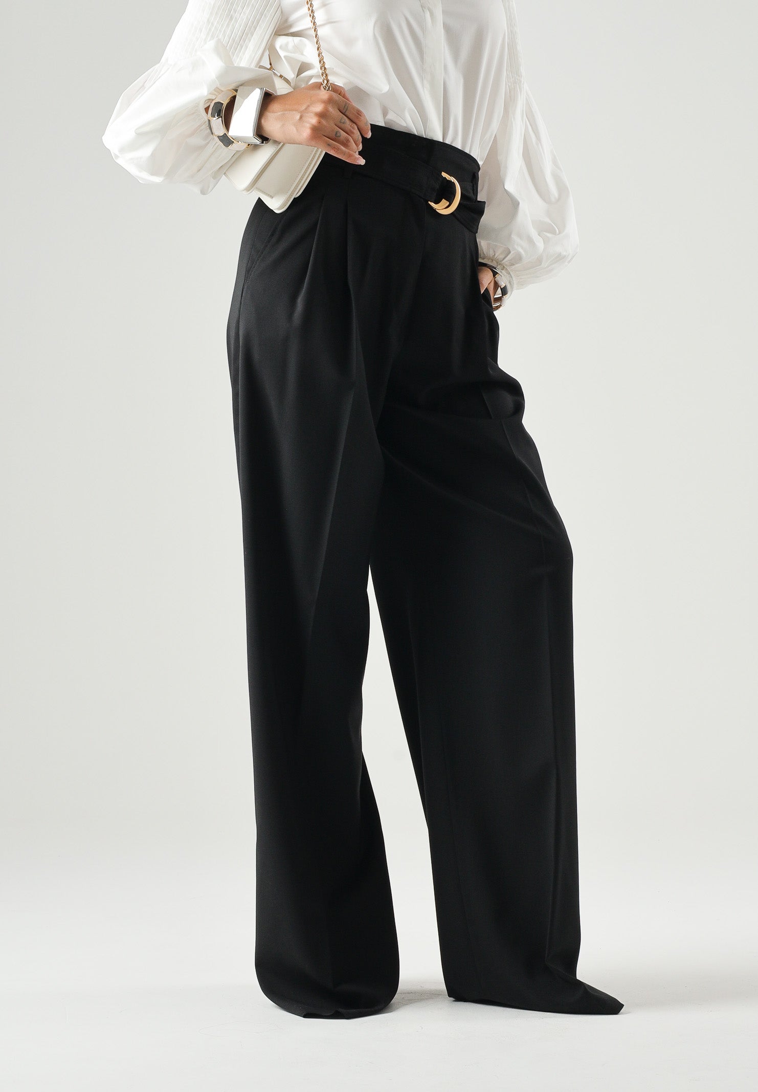 MAX MARA  Pantalone MSTSERIO a vita alta nero da donna <BR/> 2626136021600 010 MAX MARA 
