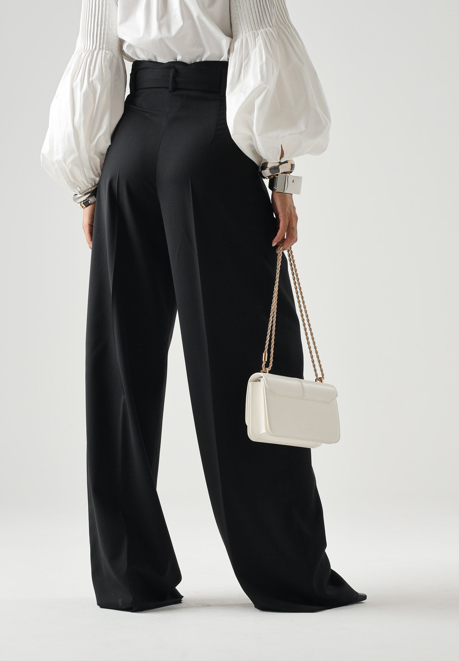 MAX MARA  Pantalone MSTSERIO a vita alta nero da donna <BR/> 2626136021600 010 MAX MARA 