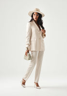 MAX MARA Pantaloni JERTA naturale-beige chiaro da donna con piega frontale . 2626136035600 052 MAX MARA STUDIO 