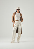 MAX MARA Pantalone MSTADUNCO bianco-avorio, da donna, chiusura con tasche alla francese<BR/> 2626136081600 011 MAX MARA 