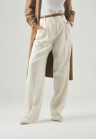 MAX MARA Pantalone MSTADUNCO bianco-avorio, da donna, chiusura con tasche alla francese<BR/> 2626136081600 011 MAX MARA 