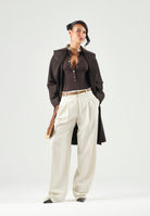 MAX MARA Pantalone MSTADUNCO bianco-avorio, da donna, chiusura con tasche alla francese<BR/> 2626136081600 011 MAX MARA 