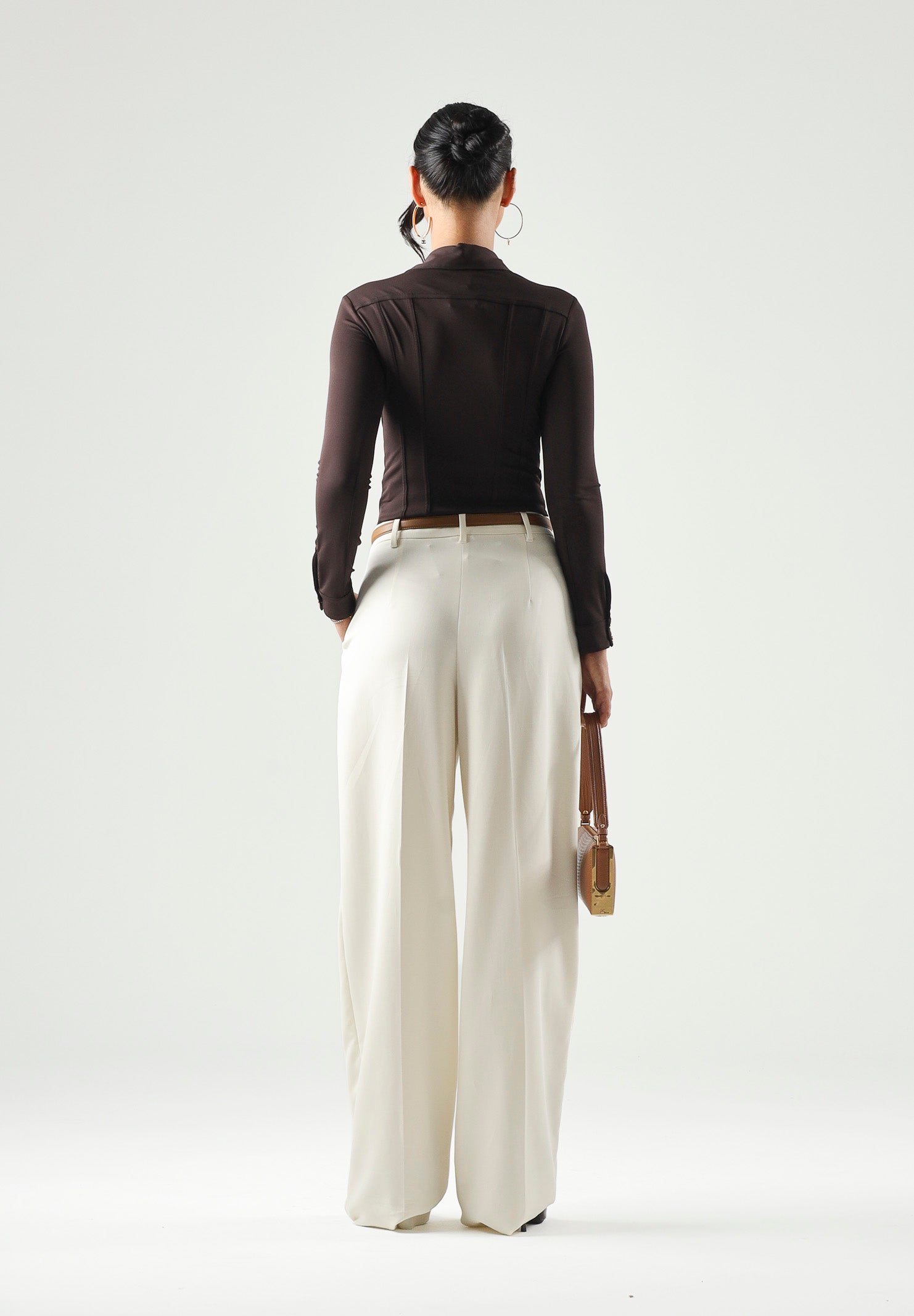 MAX MARA Pantalone MSTADUNCO bianco-avorio, da donna, chiusura con tasche alla francese<BR/> 2626136081600 011 MAX MARA 