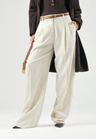 MAX MARA Pantalone MSTADUNCO bianco-avorio, da donna, chiusura con tasche alla francese<BR/> 2626136081600 011 MAX MARA 