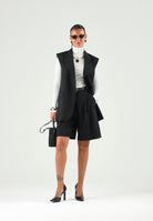 MAX MARA Bermuda MSTADORNO in tela nero da donna <BR/> 2626146021600 010 MAX MARA 