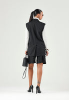 MAX MARA Bermuda MSTADORNO in tela nero da donna <BR/> 2626146021600 010 MAX MARA 