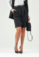 MAX MARA Bermuda MSTADORNO in tela nero da donna <BR/> 2626146021600 010 MAX MARA 