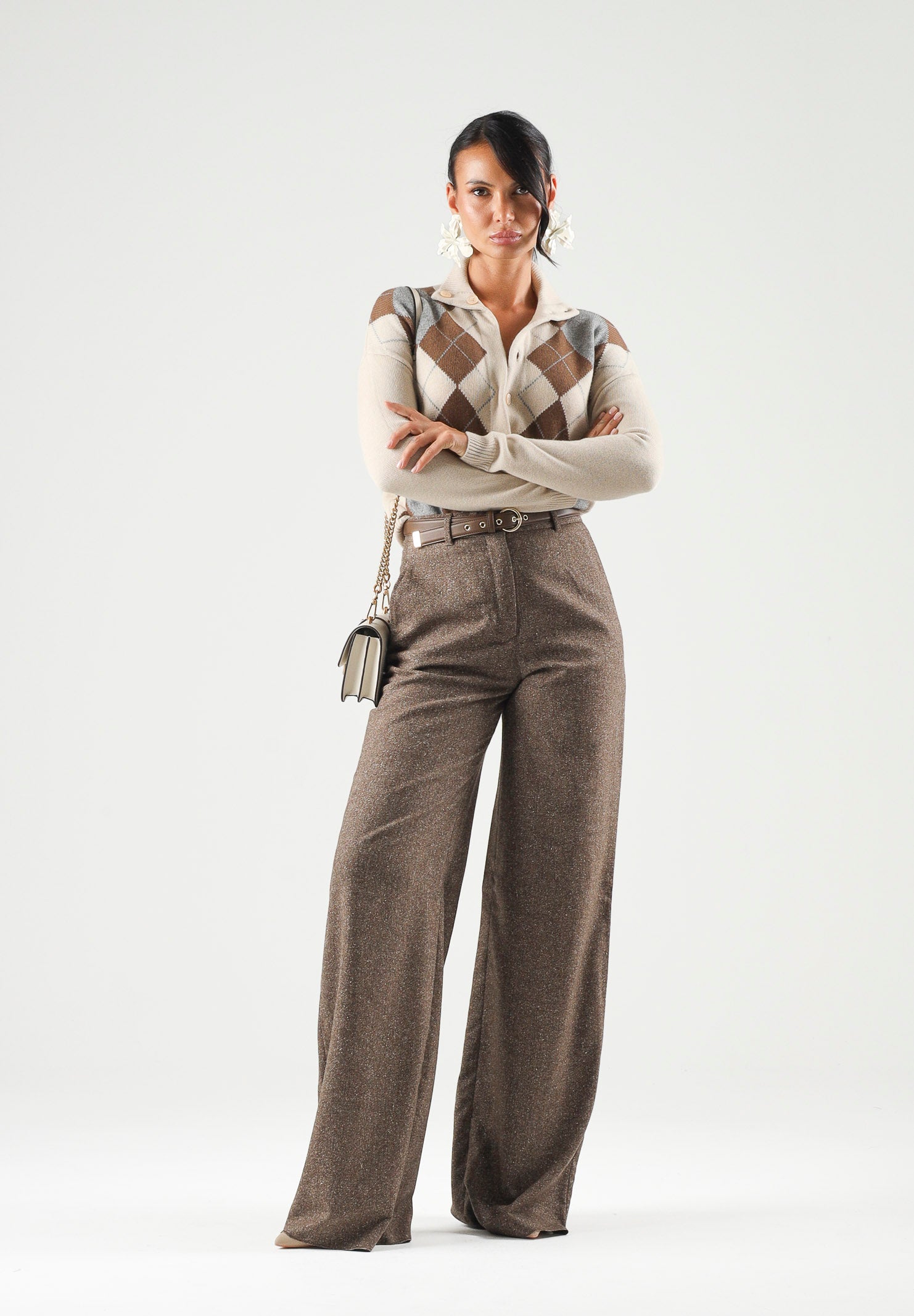 MAX MARA Cardigan MSTPACCHE Ecru, beige e marrone, donna. 2626346052600 001 MAX MARA 