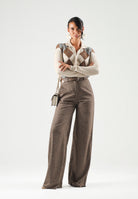 MAX MARA Cardigan MSTPACCHE Ecru, beige e marrone, donna. 2626346052600 001 MAX MARA 