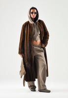 MAX MARA Cappotto lungo in pelliccia sintetica con cintura nocciola, marrone da donna con cintura 2626456012600 001 MAX MARA 
