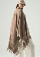 MAX MARA STUDIO Mantella MST PIRANIA cammell-beige da donna con finiture sfrangiate<BR/> 2626546021600 002 MAX MARA 
