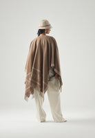 MAX MARA STUDIO Mantella MST PIRANIA cammell-beige da donna con finiture sfrangiate<BR/> 2626546021600 002 MAX MARA 