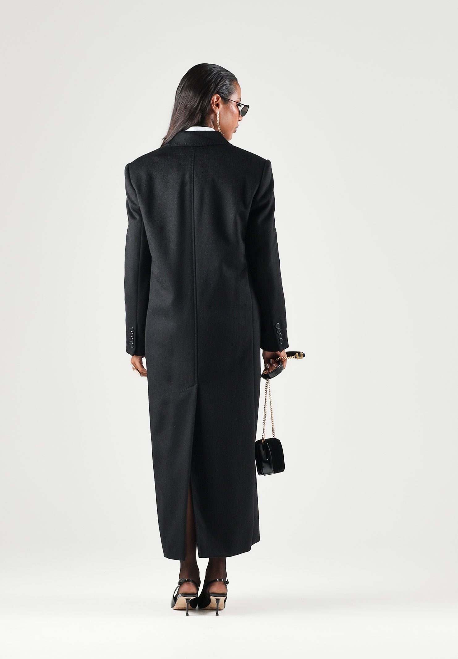 MAX MARA Cappotto MSTEFFIGE nero da donna con costruzione doppiopetto 2626016012600 013 MAX MARA STUDIO 