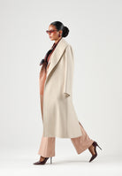 MAX MARA Cappotto MSTLORIANA ecru-beige chiaro da donna con design tinta unita e cintura in vita. 2626016202600 048 MAX MARA STUDIO 