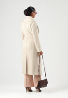 MAX MARA Cappotto MSTLORIANA ecru-beige chiaro da donna con design tinta unita e cintura in vita. 2626016202600 048 MAX MARA STUDIO 