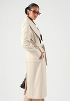 MAX MARA Cappotto MSTLORIANA ecru-beige chiaro da donna con design tinta unita e cintura in vita. 2626016202600 048 MAX MARA STUDIO 