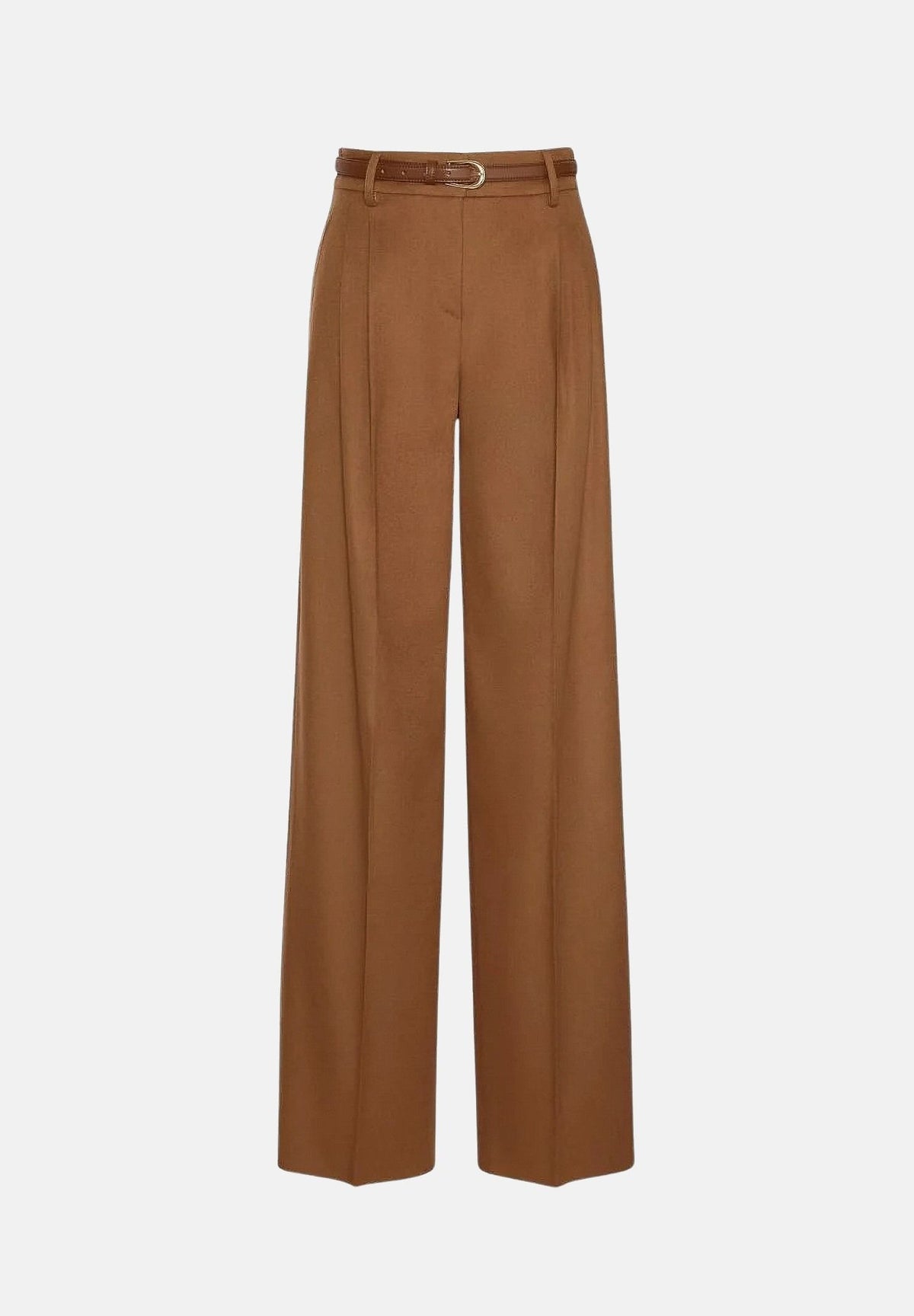 MAX MARA STUDIO Pantaloni eleganti  cuoio per donna con piega centrale e design a gamba larga. 2626136092600 025 MAX MARA STUDIO 