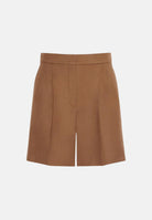 MAX MARA STUDIO Shorts eleganti cuoio per donna con pinces frontali e tasche a filetto 2626146012600 025 MAX MARA STUDIO 