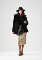 MAX MARA Pelliccia SHORTY  nero intenso da donna a pelo corto 2626456022600 002 MAX MARA STUDIO 