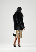 MAX MARA Pelliccia SHORTY  nero intenso da donna a pelo corto 2626456022600 002 MAX MARA STUDIO 