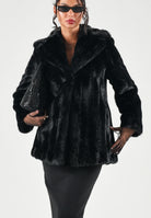 MAX MARA Pelliccia SHORTY  nero intenso da donna a pelo corto 2626456022600 002 MAX MARA STUDIO 