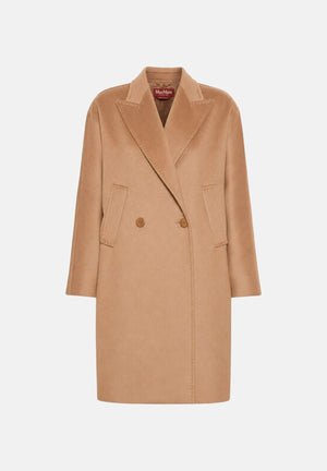 MAX MARA Cappotto doppiopetto CAMEL MSTMASTRO DOUBLE-BREASTED MIDI COAT, colore brand Cammello, da donna. 2626016071600 006 MAX MARA 