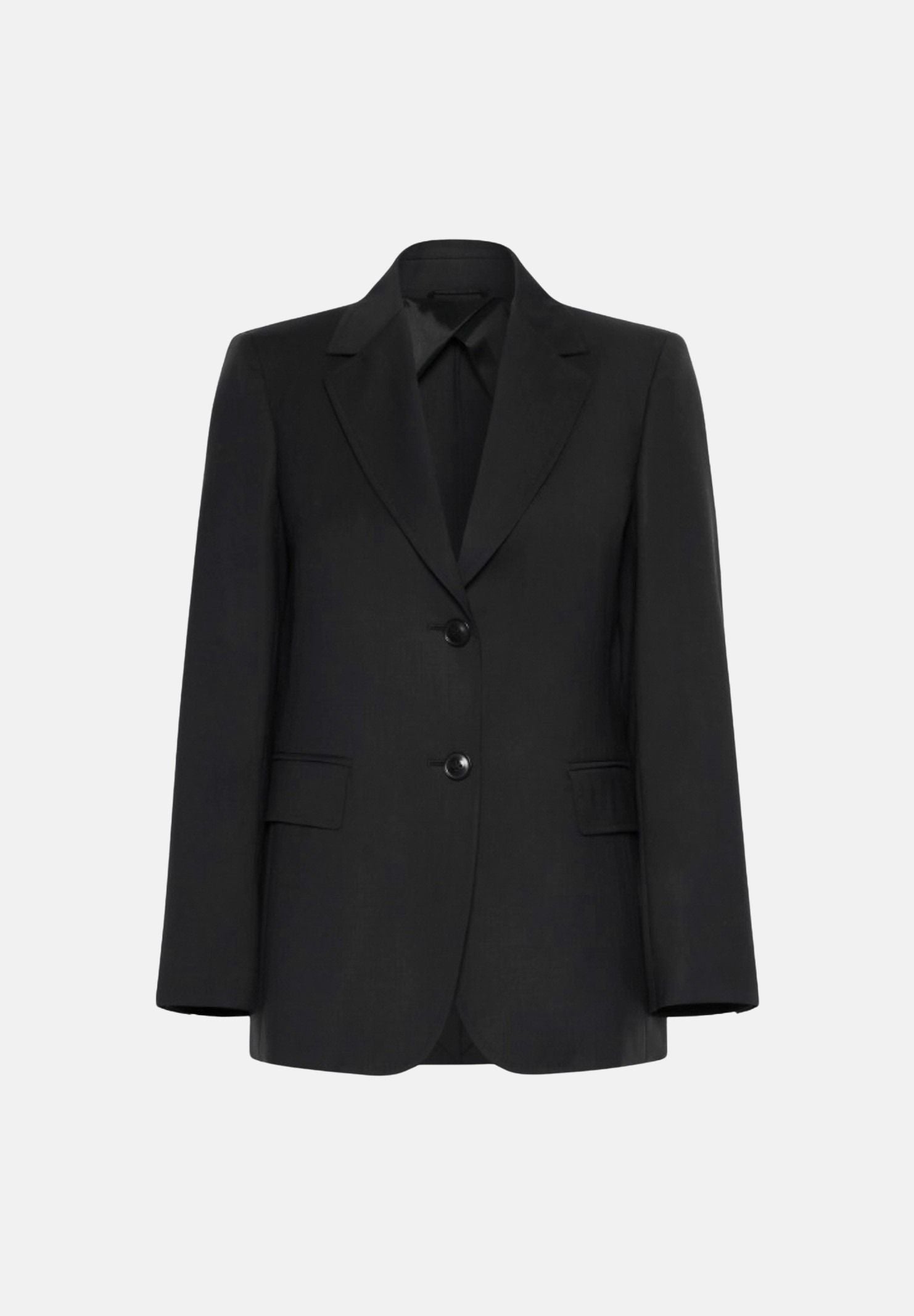 MAX MARA Giacca MSTASSENZI monopetto in panno lana, nero, da donna con collo revers<BR/> 2626046021600 010 MAX MARA 