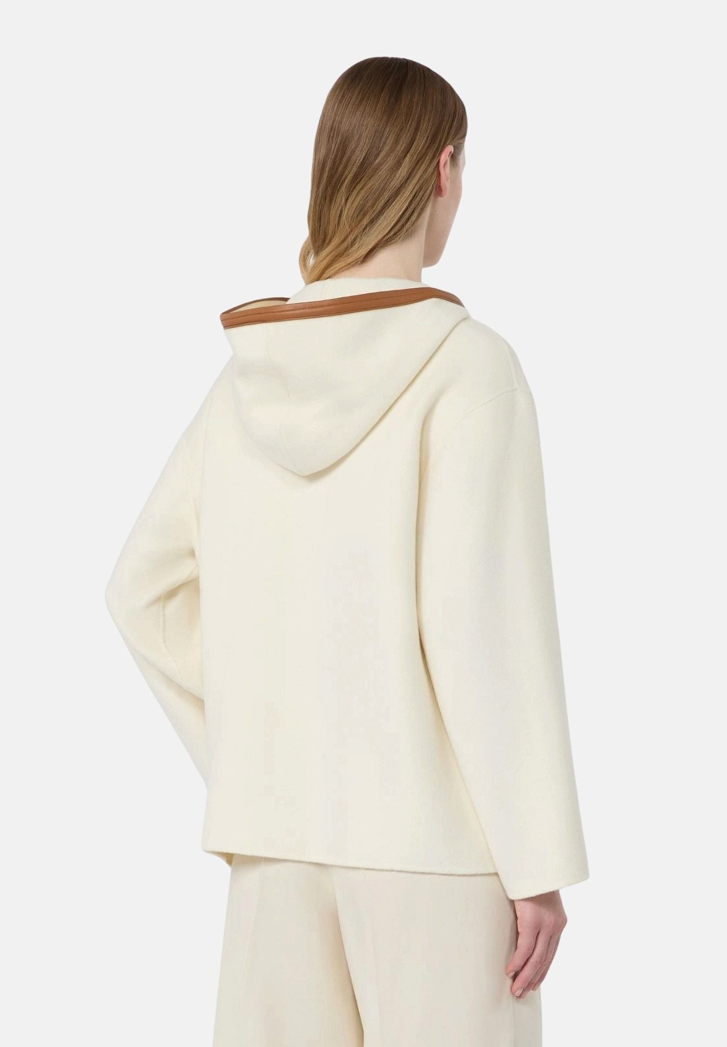 MAX MARA Cappotto MSTCOMICA con cappuccio in lana cachemire bianco, da donna<BR/> 2626086051600 003 MAX MARA 