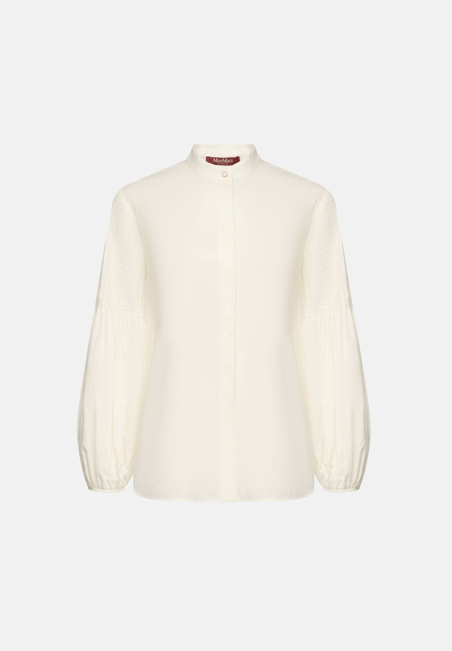 MAX MARA Blusa MSTBALDO con collo alto seta avorio da donna con maniche lunghe a palloncino 2626116071600 001 MAX MARA 