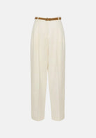 MAX MARA Pantalone MSTADUNCO bianco-avorio, da donna, chiusura con tasche alla francese<BR/> 2626136081600 011 MAX MARA 
