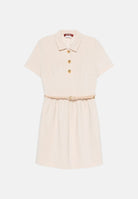 MAX MARA Abito CHEMISIER corto, naturale, bianco-crema da donna, con bottoni dorati<BR/> 2626226065600 052 MAX MARA 