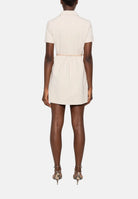 MAX MARA Abito CHEMISIER corto, naturale, bianco-crema da donna, con bottoni dorati<BR/> 2626226065600 052 MAX MARA 