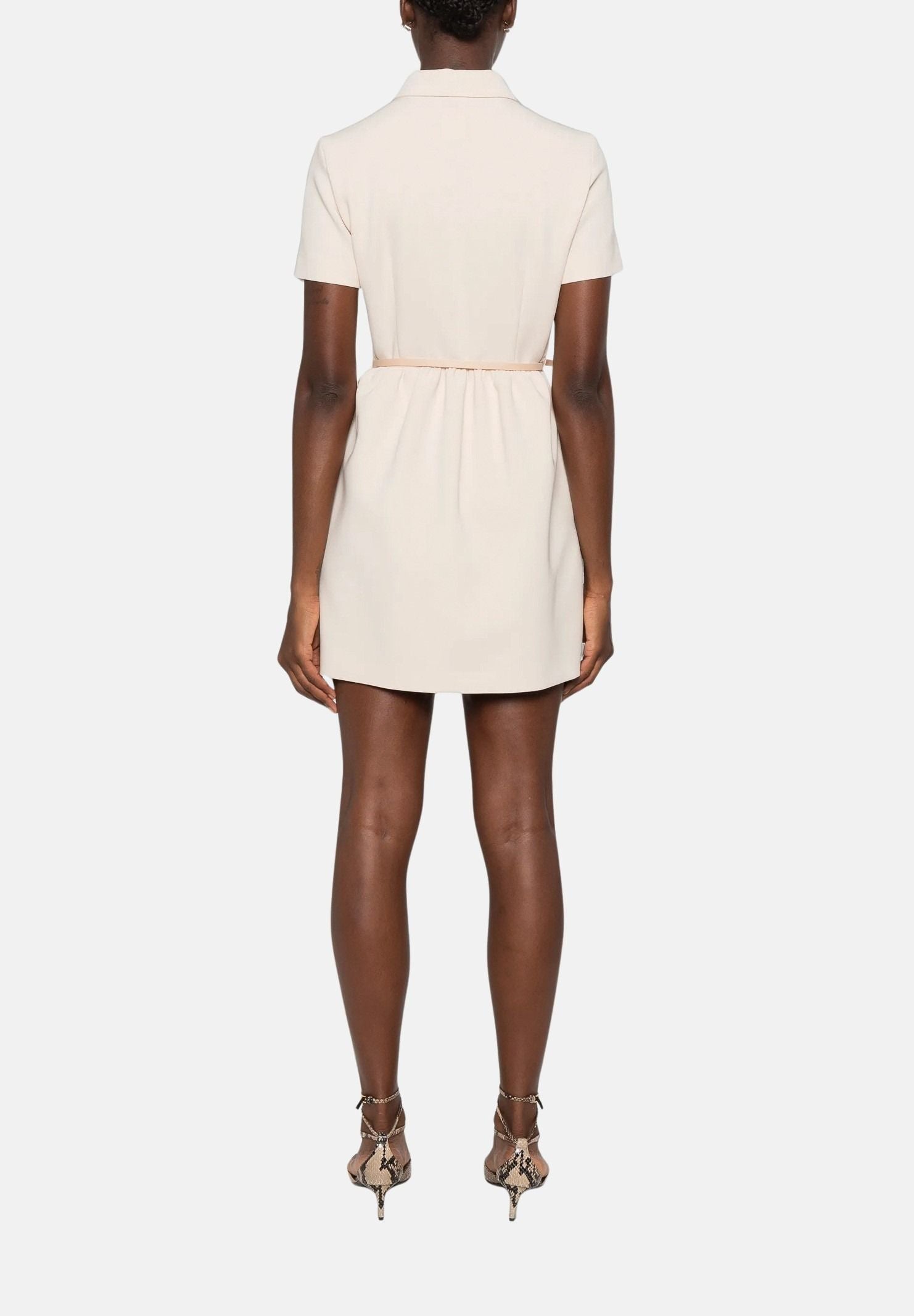 MAX MARA Abito CHEMISIER corto, naturale, bianco-crema da donna, con bottoni dorati<BR/> 2626226065600 052 MAX MARA 