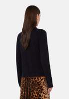 MAX MARA Cardigan MSTTARGA blu in fillato di lana e seta da donna con profili intarsiati 2626346011600 014 MAX MARA 