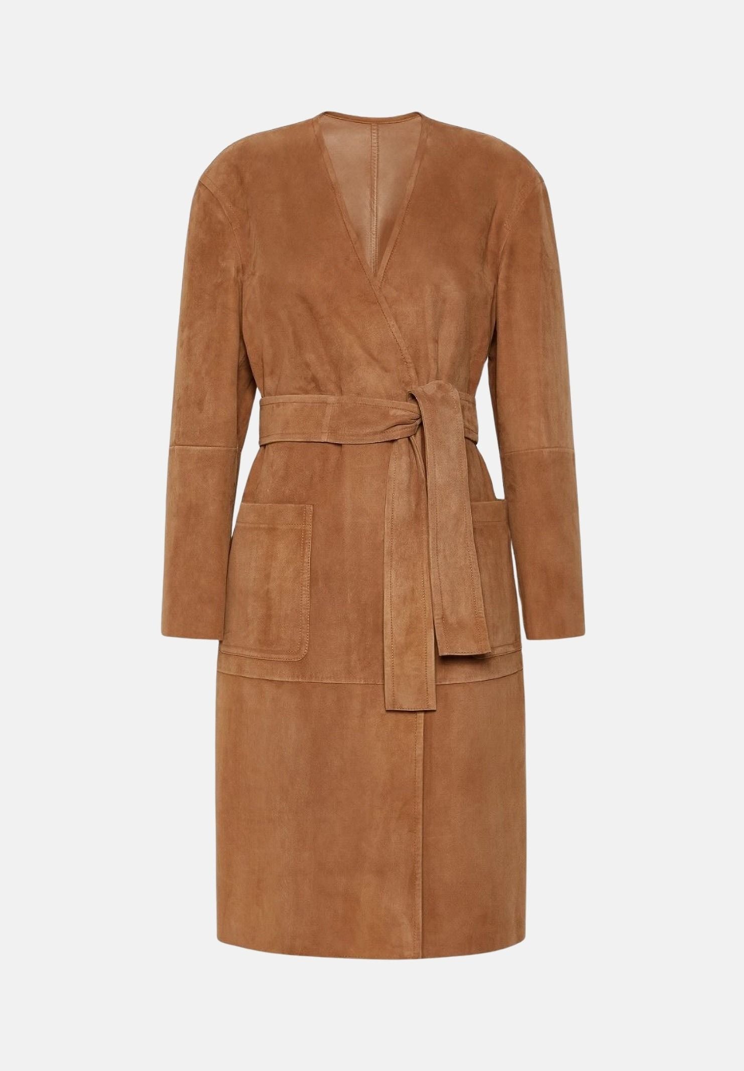 MAX MARA STUDIO Spoverino MSTPORTICI, -cammello/beige, da donna in pelle scamosciata<BR/> 2626476011600 002 MAX MARA 