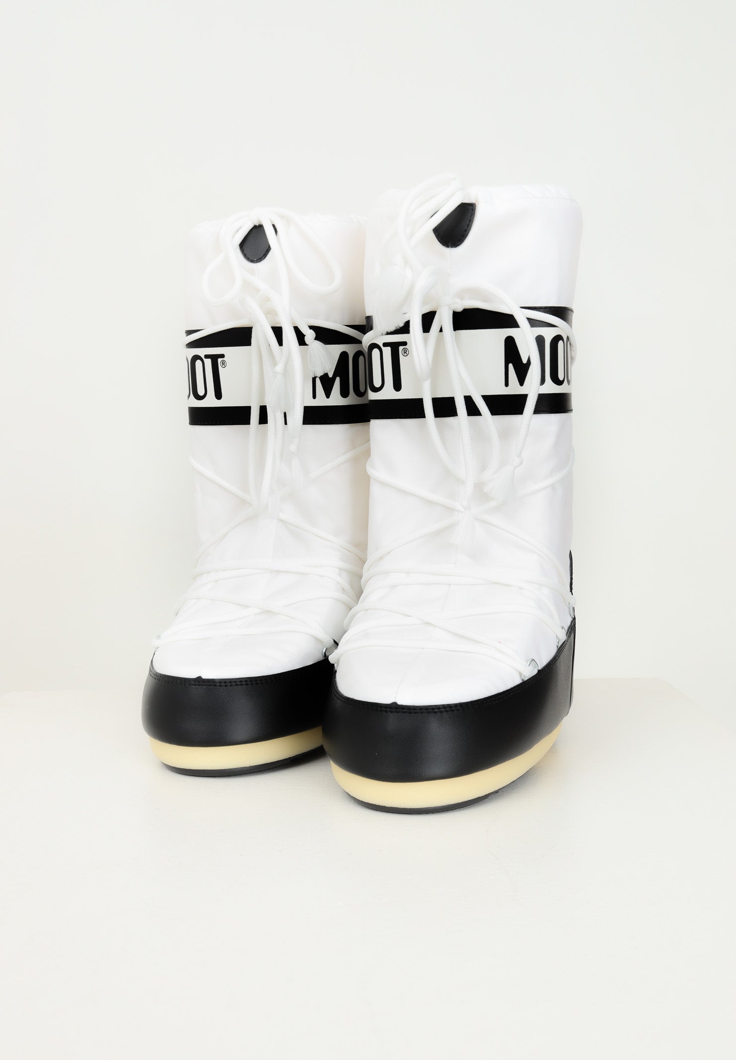 Stivali da neve ICON bianco e nero per uomo e donna 80D1400440 NA02 MOON BOOT 
