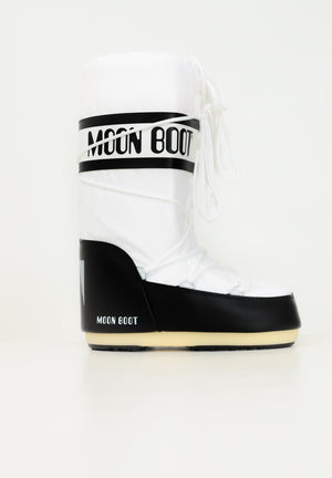 Stivali da neve ICON bianco e nero per uomo e donna 80D1400440 NA02 MOON BOOT 