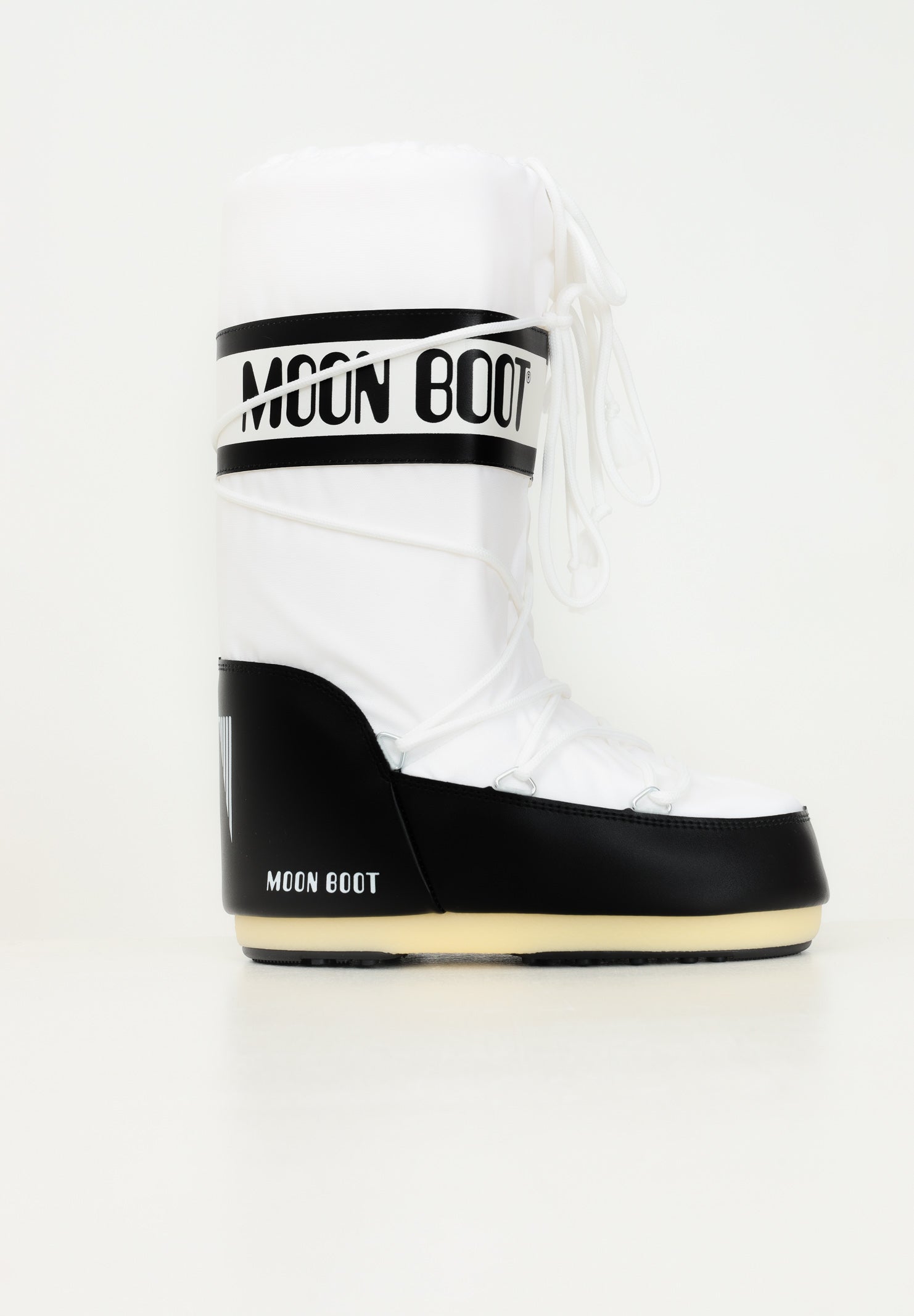 Stivali da neve ICON bianco e nero per uomo e donna 80D1400440 NA02 MOON BOOT 