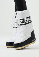 Stivali da neve ICON bianco e nero per uomo e donna 80D1400440 NA02 MOON BOOT 