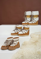 MOON BOOT Stivali da neve LAB69 ICON in shearling panna da donna 80D1402610 MA03 MOON BOOT 