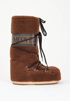 MOON BOOT Stivali da neve ICON in teddy marroni da donna 80D1403080 M004 MOON BOOT 