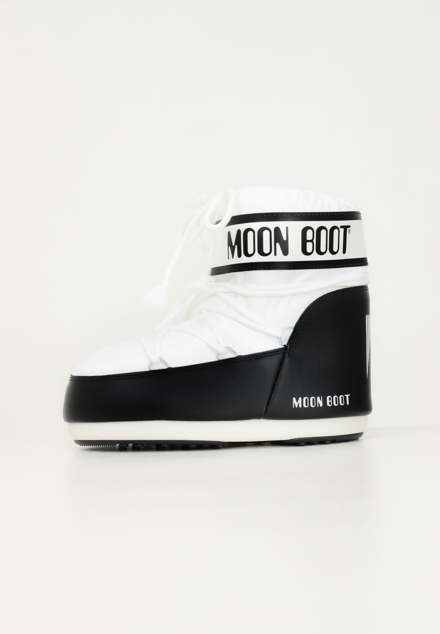 MOON BOOT Stivale da neve ICON LOW bianco e nero per uomo e donna 80D1409340 A001 MOON BOOT 