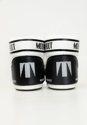 MOON BOOT Stivale da neve ICON LOW bianco e nero per uomo e donna 80D1409340 A001 MOON BOOT 